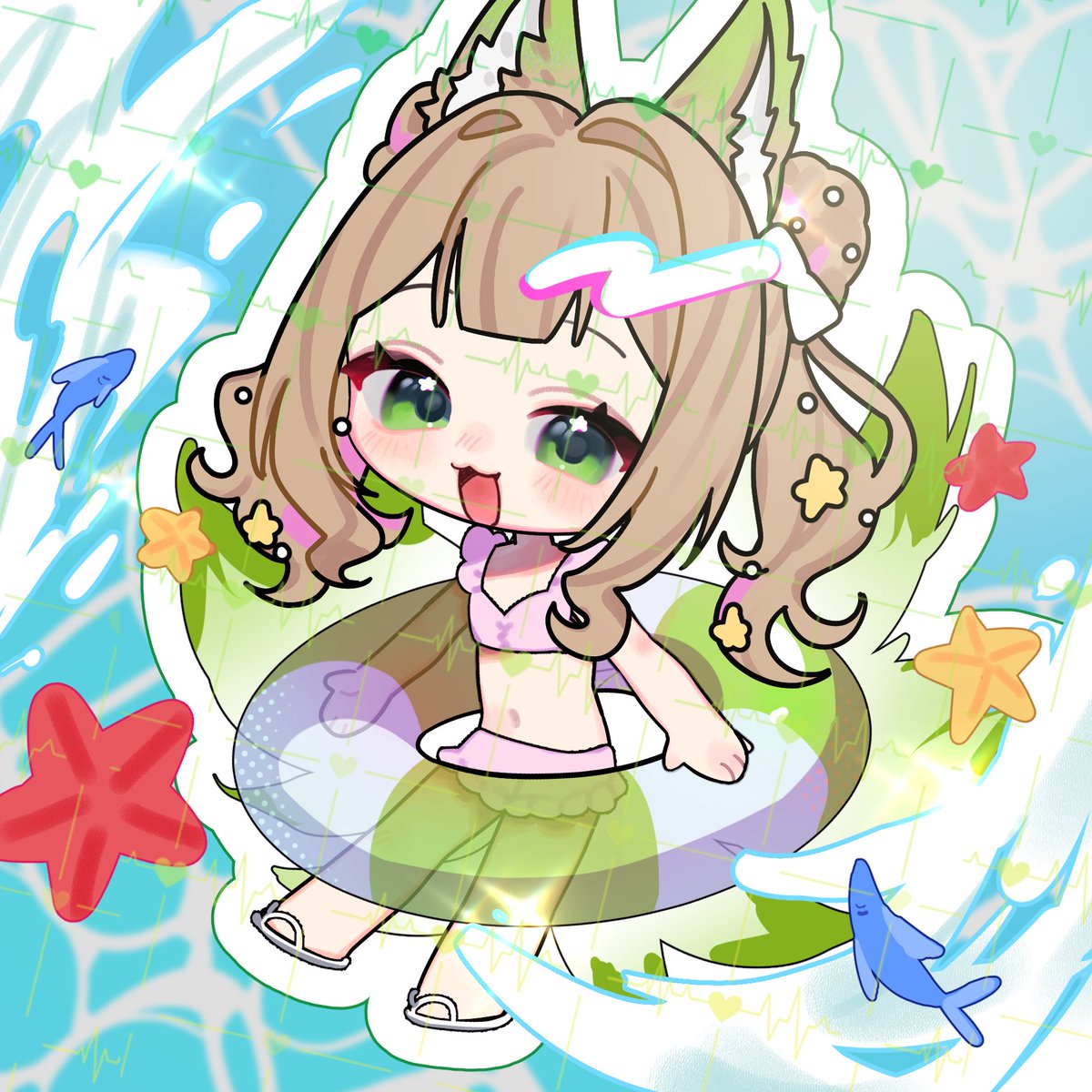 mofu_913's tweet photo. 🦊#SD公開🌟

·.⟡┈┈┈┈┈┈┈✧┈┈┈┈┈┈┈⟡.·

キラキラの夏といえばキラキラの海🪸

         いっしょに遊ぼ〜〜〜っ🐚

·.⟡┈┈┈┈┈┈┈✧┈┈┈┈┈┈┈⟡.·

💚 #sheep_mococo 様

#もふの絵馬 #IRIAMライバーさんと繋がりたい https://t.co/Rl4rNzx3jn