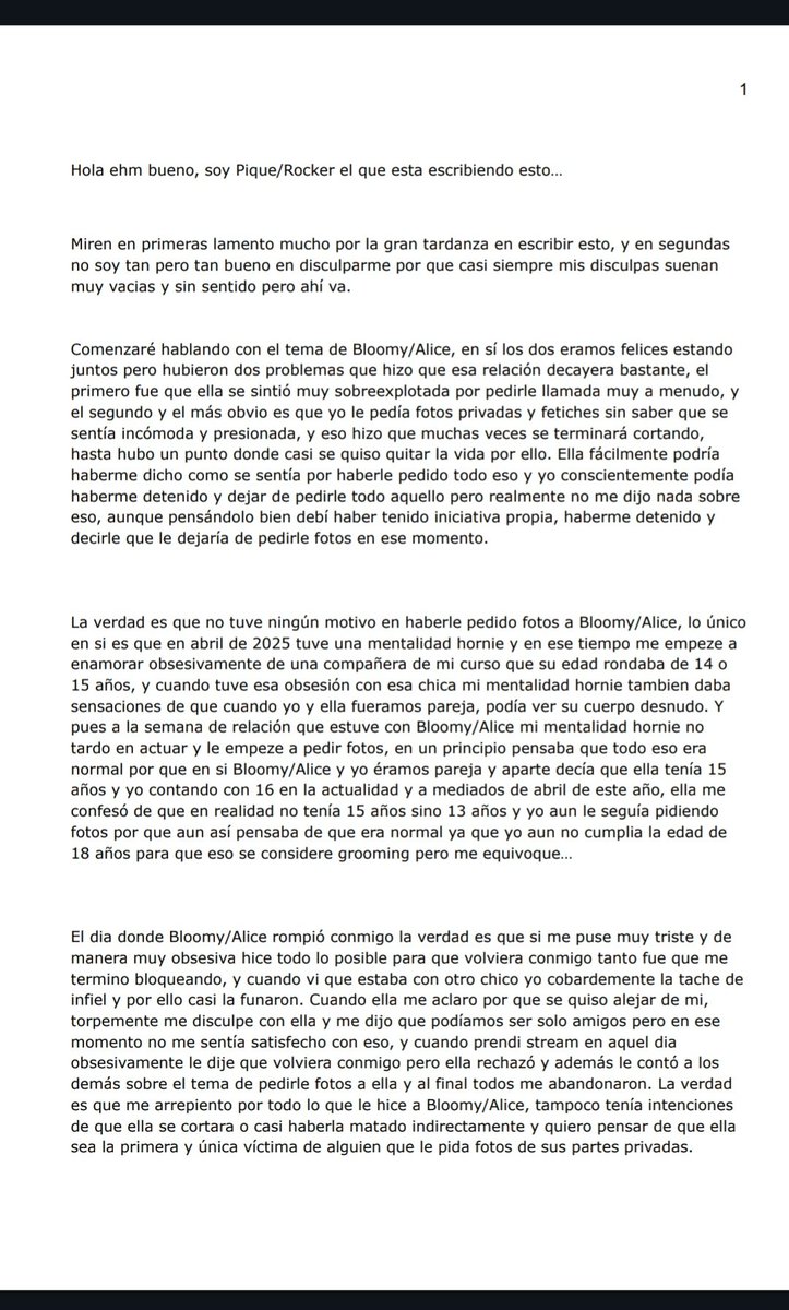 Just_Rocker8's tweet photo. Aclarando un poco las cosas que anda diciendo @MayMaidelthlol sobre mi funa. Tengo que mencionar que lo que dice es verdad pero por si acaso ahí están mis hechos junto a mis disculpas y otros problemas que termine ocasionando. https://t.co/tNHuDr32Zd
