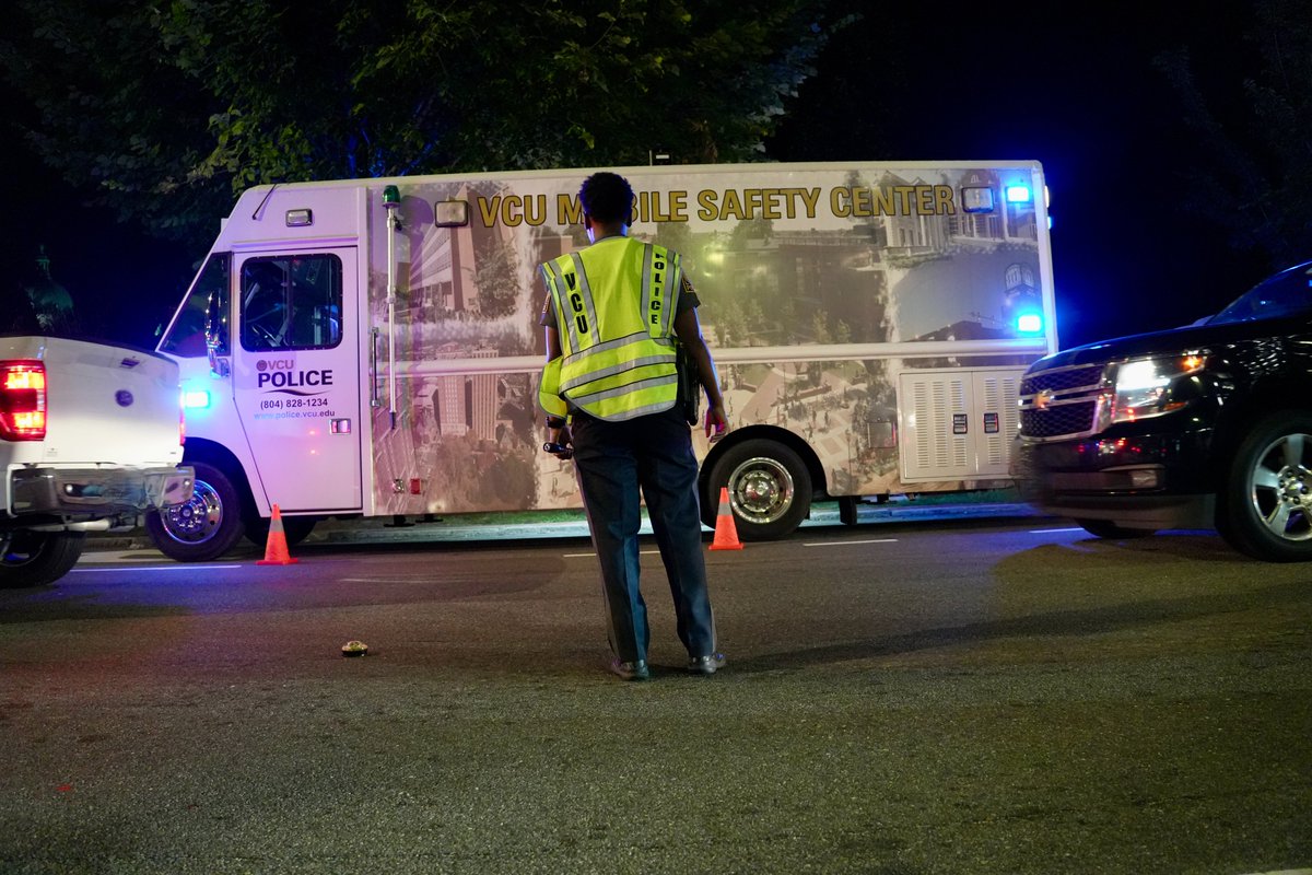 VCUPD's tweet photo. VCU Police, alongside local and state partners, are conducting an administrative checkpoint near the Monroe Park Campus this weekend.

Where: 700 block of W. Main St.
When: Saturday, Aug. 22 | 10 PM – 12:30 AM
What: License & registration checks, safety enforcement, and DUI monitoring as a part of the national #DriveSober campaign.

Learn more here: https://t.co/JwcSC51HQy

Plan ahead, drive safely and always arrange a sober ride.

#vcu #rva #HeadsUpRams @RichmondPolice @VSPPIO
