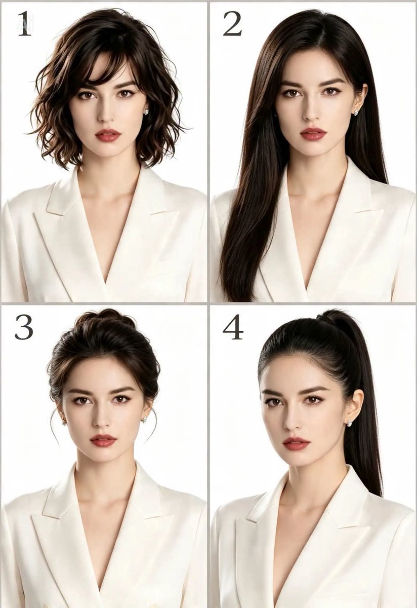 Alinavibe1's tweet photo. Which hairstyle is perfect for a business meeting? https://t.co/u1Ubj24gtT