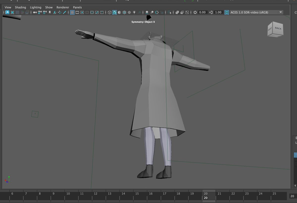 Jahanald's tweet photo. this was alota harder than i thought😭😭

modelling the skirt part of my scientist oc was humbling in #Maya3d https://t.co/c5BlCEOrdO