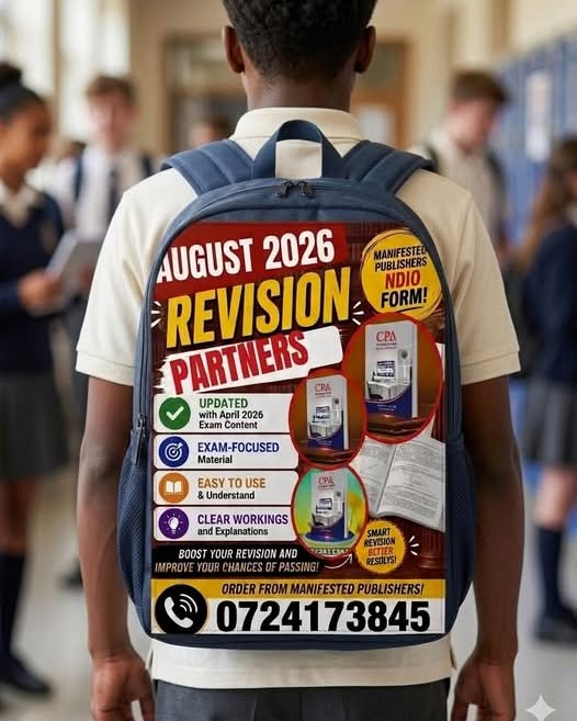 ManifestedP's tweet photo. CPA Revision Partners are now updated with Aprils 2026 exams, available in stock Call 0724173845 to order. We deliver countrywide. #HealthcareMilestones #AgricultureTransformation #WesternRising #LooseMouthGachagua #StopScaringTourists #UniversalHealthCoverage https://t.co/XW056mjZeQ