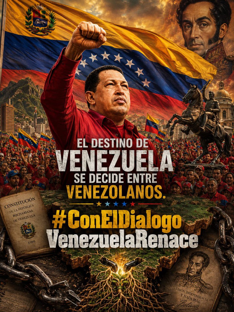 liscalzadilla's tweet photo. Desde los tiempos del Comandante Chávez, la Revolución Bolivariana ha defendido la palabra, la paz y el entendimiento mutuo. 🇻🇪👉✌️#ConElDiálogoVenezuelaRenace❤️
@ConElMazoDando https://t.co/Sj8GJoFvTD