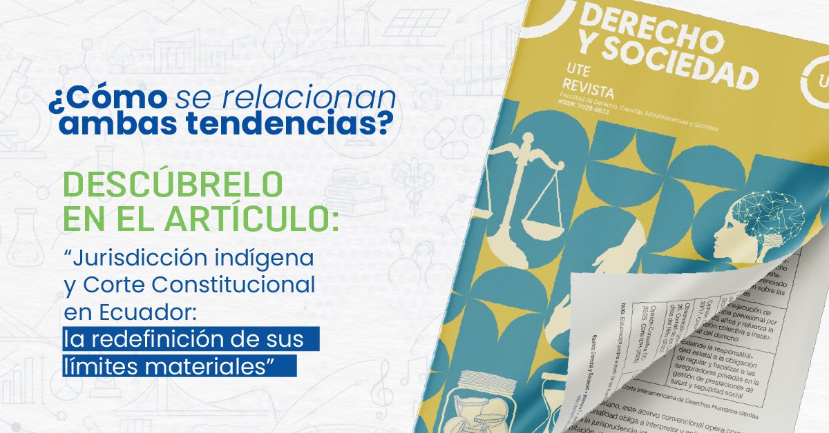 UTEoficial's tweet photo. ¿Qué ha cambiado en la jurisdicción indígena en Ecuador?

A partir del análisis de 20 decisiones de la Corte Constitucional emitidas entre 2014 y 2026, la investigación identifica dos tendencias en la jurisprudencia: el desarrollo de garantías individuales para las personas indígenas y criterios que restringen el ámbito de actuación de las autoridades comunitarias.

¿Cómo se relacionan ambas tendencias y qué implicaciones tienen para la jurisdicción indígena en Ecuador?

Jeaneth del Pilar Pérez aborda esta cuestión en el artículo “Jurisdicción indígena y Corte Constitucional en Ecuador: la redefinición de sus límites materiales”, publicado en la Revista Derecho y Sociedad UTE · N.º 7.

📖 Conoce el análisis completo en el enlace: https://t.co/BhGNMac92j

#REDUTE | ¿Conoces a alguien a quien podría interesarle este artículo? Pásala a tu red.

#JusticiaIndígena #PluralismoJurídico #DerechosDeLosPueblos #Interculturalidad #SomosUTE