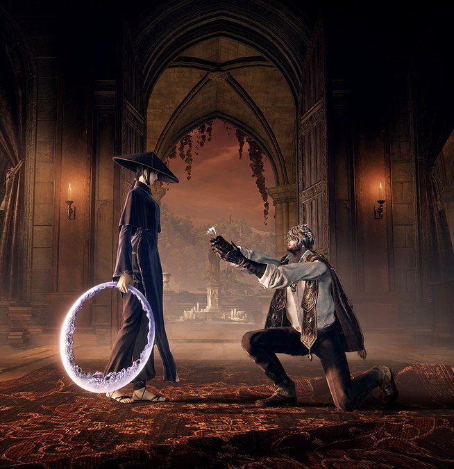_7albi's tweet photo. fromsoft warning everyone about the danger of marriage again bruh https://t.co/mG6knzbpsO