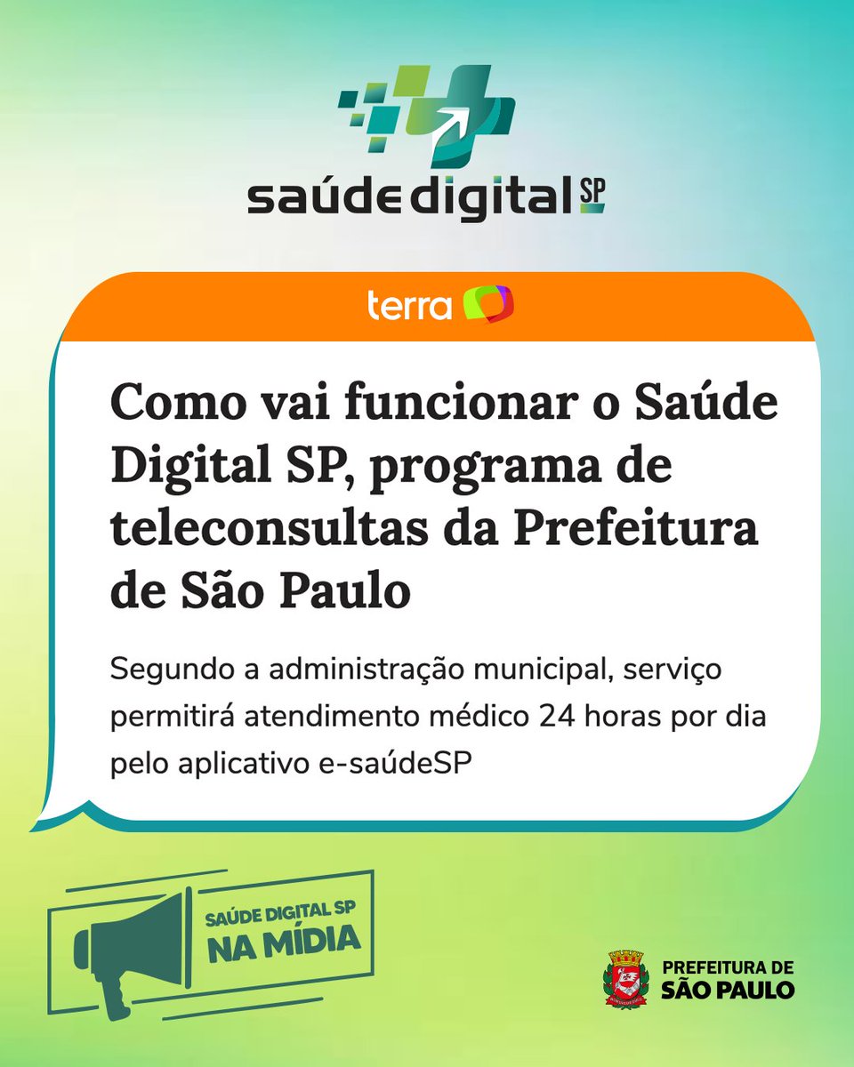 saudeprefsp's tweet photo. 📰💙 Edição especial do SMS na Mídia.

O Saúde Digital SP foi destaque na imprensa! Confira as principais notícias sobre a nova iniciativa da Secretaria Municipal da Saúde para ampliar e facilitar o acesso da população aos serviços de saúde.

📲 Deslize e confira! https://t.co/piBy9AhImO