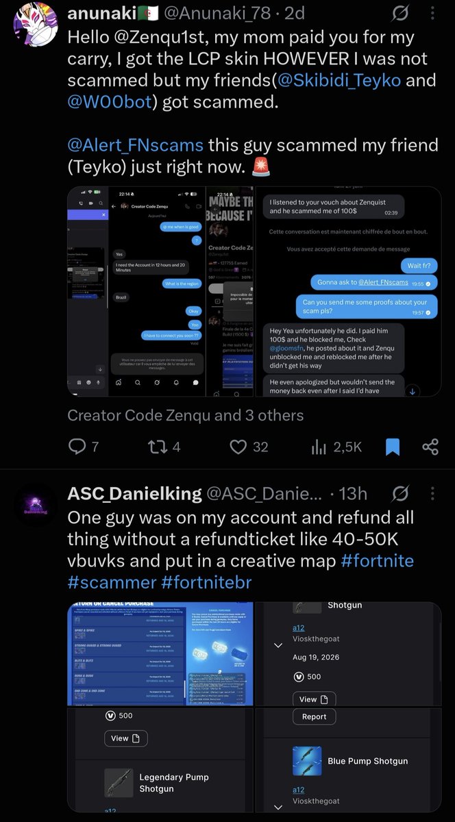 Philippdome's tweet photo. 🚨ATTENTION ABOUT CARRIES 🚨

DO NOT BUY FROM:

@/Zenqu1st 
@/Vioskthegoat 

Scammed people for money or Vbucks last season❗

I apologise for completing any carrys with them. 😭

(❗Nothing happened against my customers from there site❗)

Share to spread awareness ♻️

1/4 https://t.co/oZj8XCJpiT