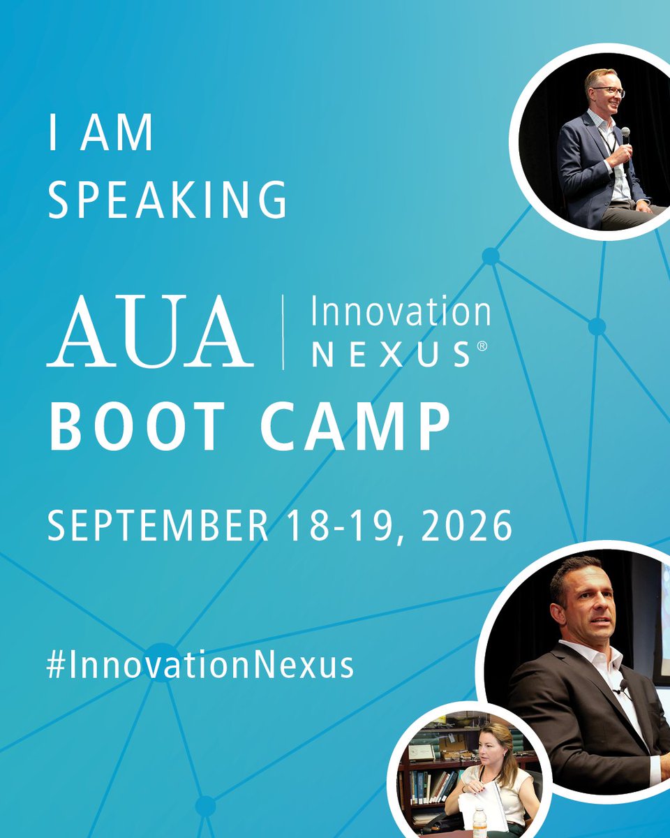 MedtechSyn's tweet photo. Gavin Leonard will be speaking at the AUA Innovation Nexus Boot Camp on Sept 18-19th in Maryland! 🩺💼
Connecting early-stage startups with clinician insights, investor positioning and commercial strategy.
📍 Linthicum, MD 📅 Sept 18-19
#MedTech #Urology #HealthTech #Investing https://t.co/YHQ47e2hGJ