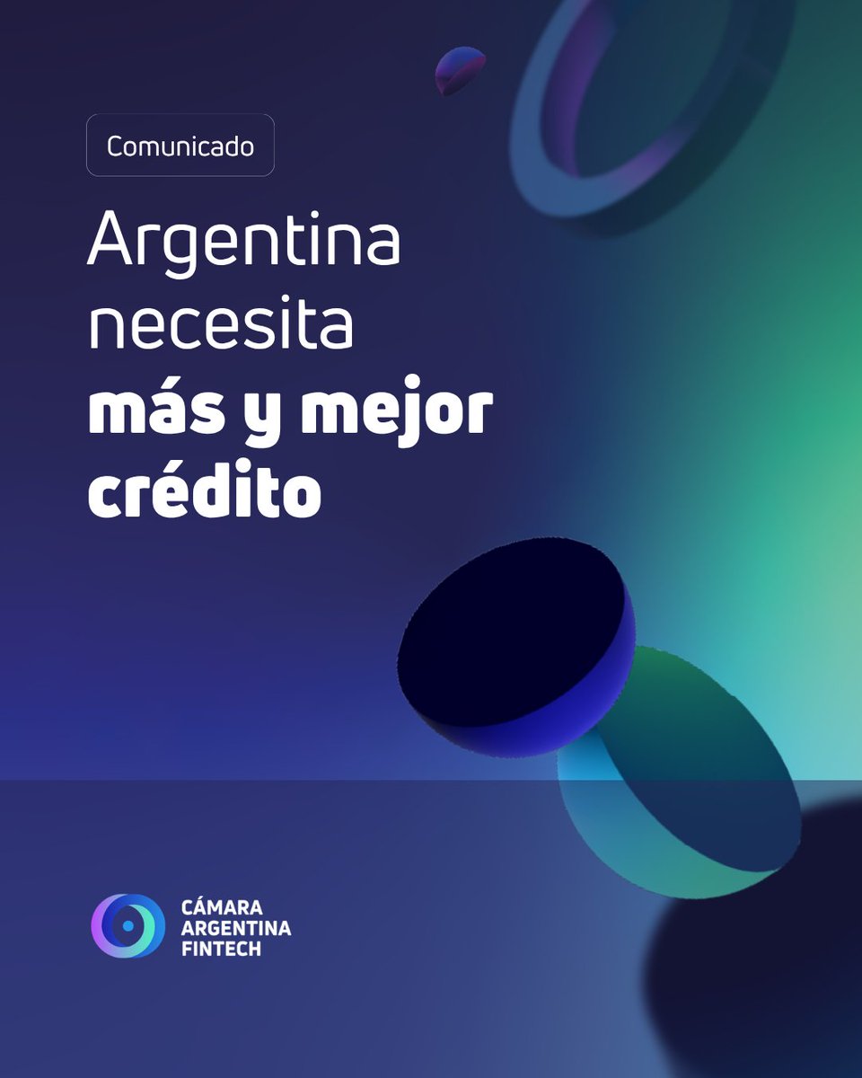 CamaraFintechAr's tweet photo. Argentina necesita más y mejor crédito.

El crédito privado representa apenas el 13% del PBI, una cuarta parte del promedio regional. En un mercado tan poco profundo, la respuesta frente a la mora no puede ser restringir el financiamiento formal. https://t.co/C090dXkssZ