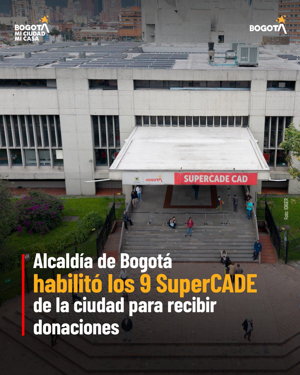 JugoDTomateDArb's tweet photo. GENTE DE BOGOTÁ

Los Super CADEs estaran habilitados para recibir donaciones https://t.co/etnJqRdvm2