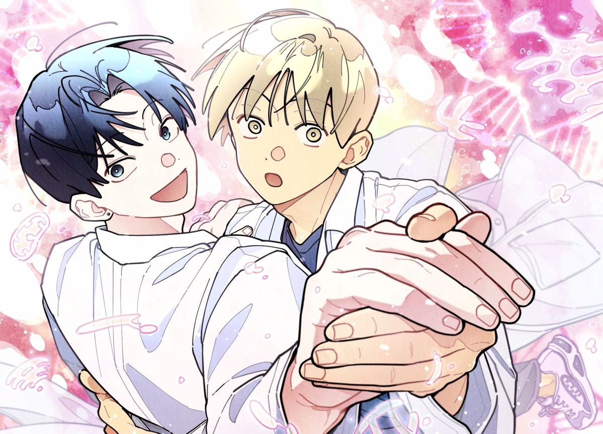 suimiloo's tweet photo. the background being dna, mitochondria and golgi apparatus is such a cool detail https://t.co/BYg6fnvhRy