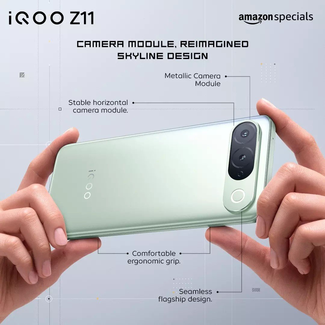 HasratSingh8's tweet photo. ⚡ Hype

The iQOO Z11 is finally here. 🔥

Dimensity 7500 Turbo
1.5K 144Hz AMOLED
7050mAh Battery
50MP Sony IMX882 OIS
IP68 + IP69

Not just a Z-series upgrade.
This one means business. 👀

#iQOOZ11 #PowerToWin https://t.co/UM6Zt2iadL