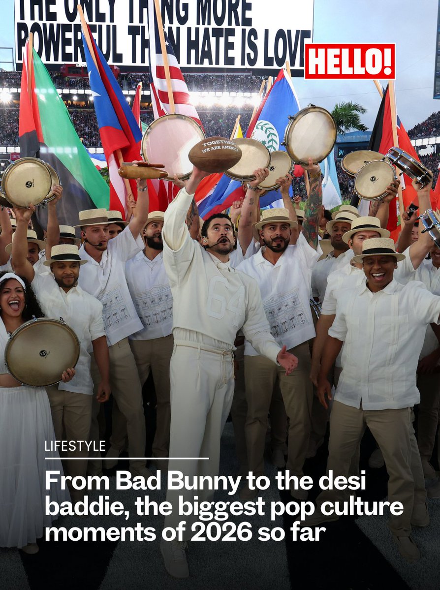 HELLOmagIndia's tweet photo. 2026’s biggest #popculture moments so far—from record-breaking films to viral trends. Discover the moments that defined the year: https://t.co/UZMSaEA4VR #HELLOIndia #HELLOMagazine #Celebrities @sanbenito @RanveerOfficial @DUALIPA https://t.co/Svu10UBS9k