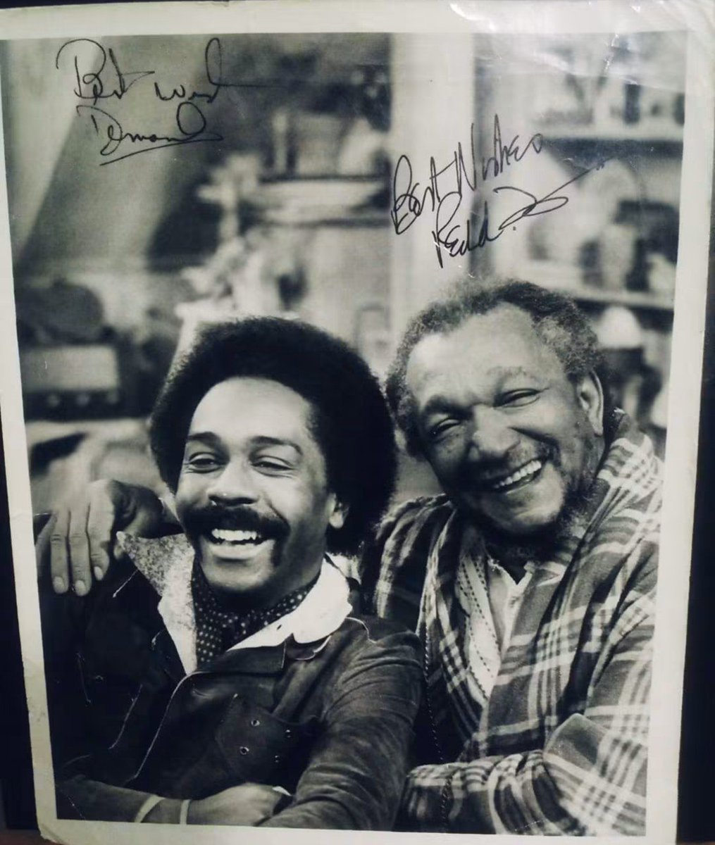 JonesLemons's tweet photo. SANFORD &amp; SON (FRED &amp; LAMONT SANFORD). IN 6TH GRADE &amp; MY  JUNIOR HIGH SCHOOL YEARS. I WROTE A LETTER TO FLIP WILSON &amp; SOME OTHER ENTERTAINERS. I TOLD THEM HOW I LOVED &amp; ADMIRED THEIR TV SHOW OR MUSIC. THEN I WOULD REQUEST AN AUTOGRAPHED PHOTO. THESE PICTURES ARE 50 YEARS OLD! https://t.co/pB5FkCLj8O