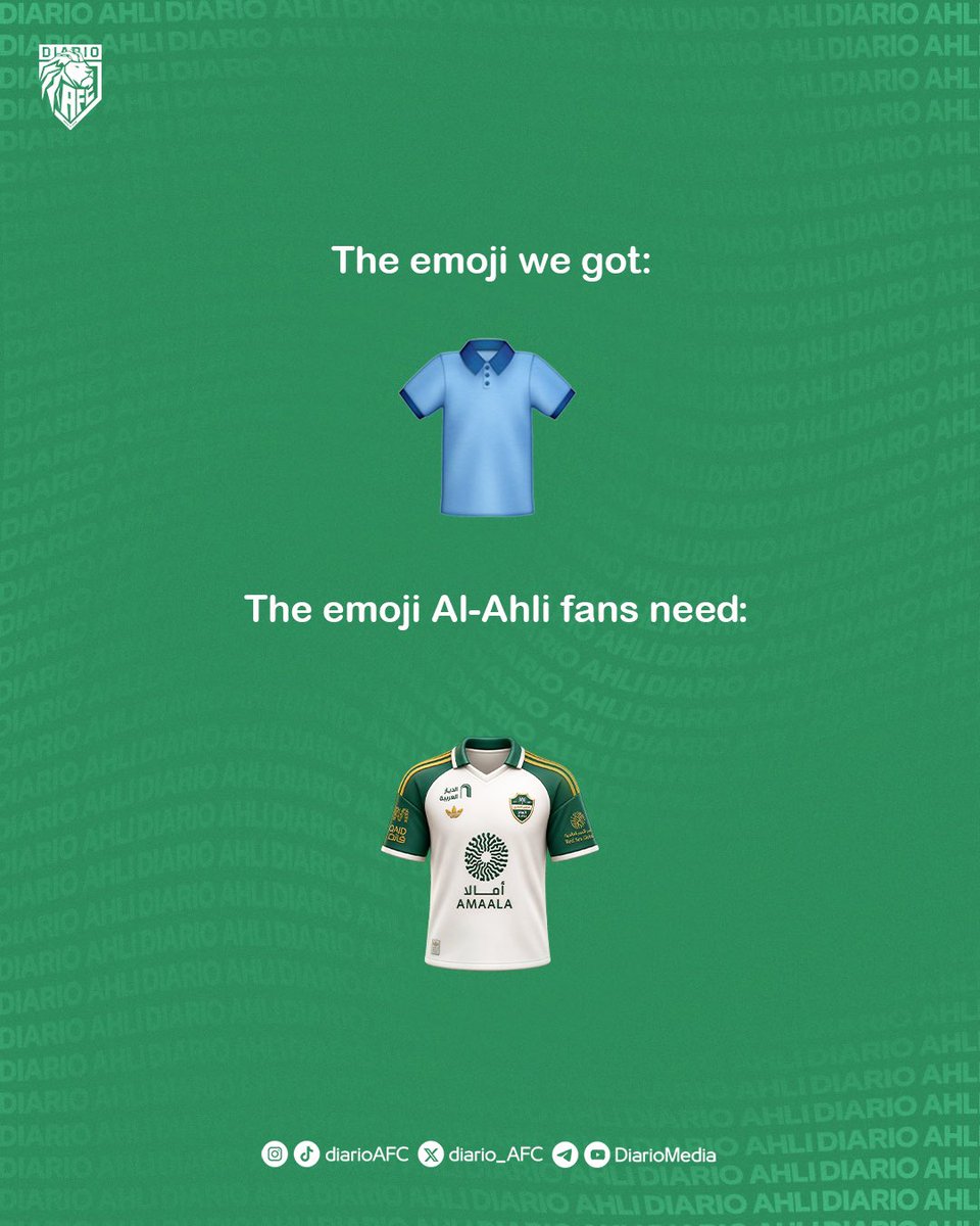 diario_AFC's tweet photo. 💫 The emoji Al-Ahli fans deserve 🟢⚪️

#diarioAFC https://t.co/R0H2QkXXWN