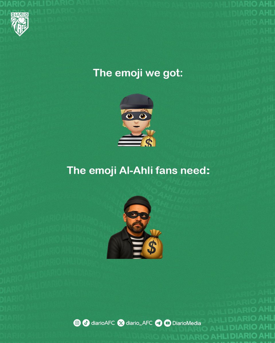 diario_AFC's tweet photo. 💫 The emoji Al-Ahli fans deserve 🟢⚪️

#diarioAFC https://t.co/R0H2QkXXWN