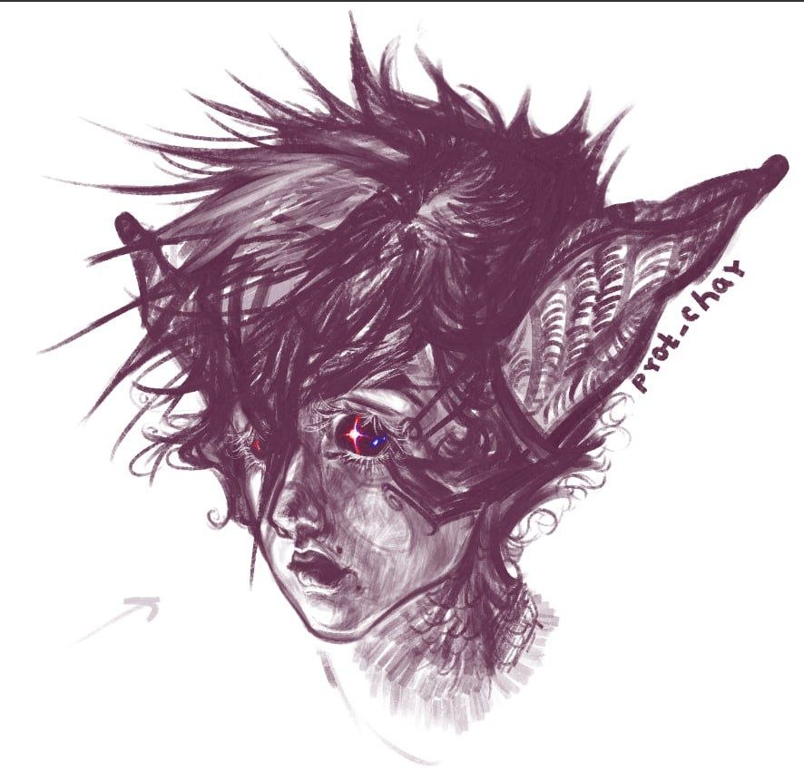 pyot_chay's tweet photo. #vampire #oc #scetch #artistoftwitter  #illustration #digitalart I came up with a name for her—Azoron—she’s my vampire character https://t.co/NL3jlrAXkX