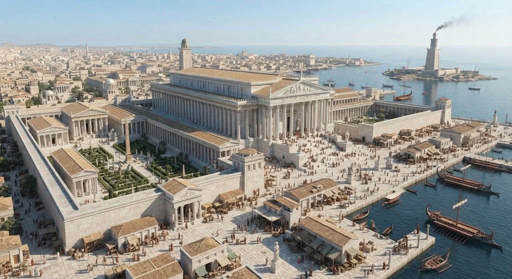 Jesamobono's tweet photo. The Library of Alexandria during the Ptolemaic Period of Egypt https://t.co/T2SojAqxWR
