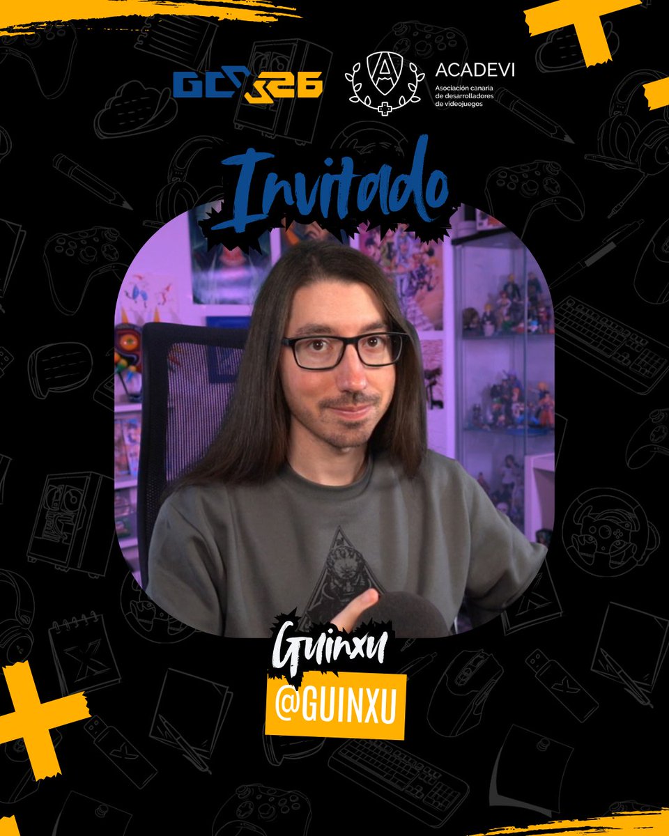 GCXFestival's tweet photo. 🧭 Guinxu es un desarrollador de juegos indie y creador de contenido. Acumula más de 1M de suscriptores en YouTube y lleva años acercando el desarrollo de videojuegos y curiosidades sobre los mismos al público general.

Y nos acompañará en GCX26 💙 @guinxu https://t.co/x329ayTKNm