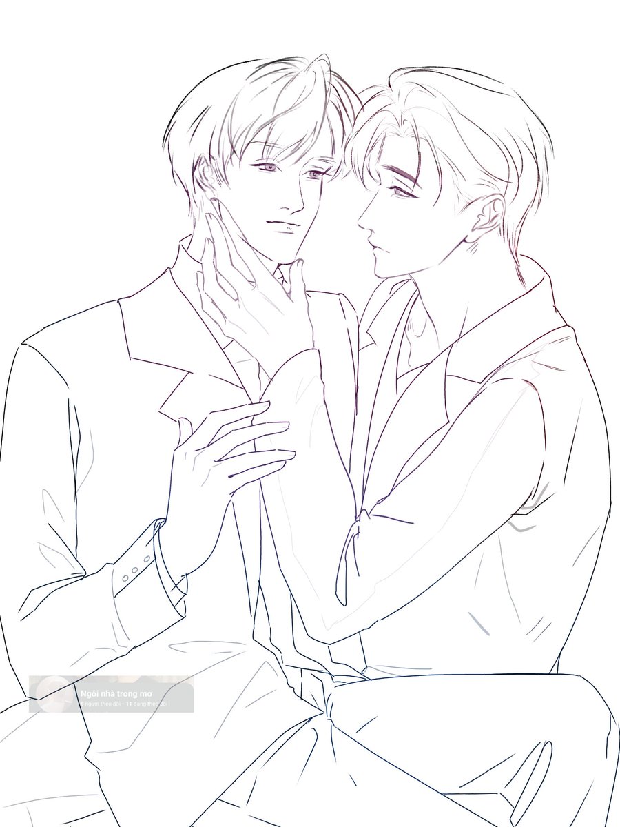 Reohyung's tweet photo. My OTP sketch 
#心機 #bl #art #otp https://t.co/Fk6n1BIlCb