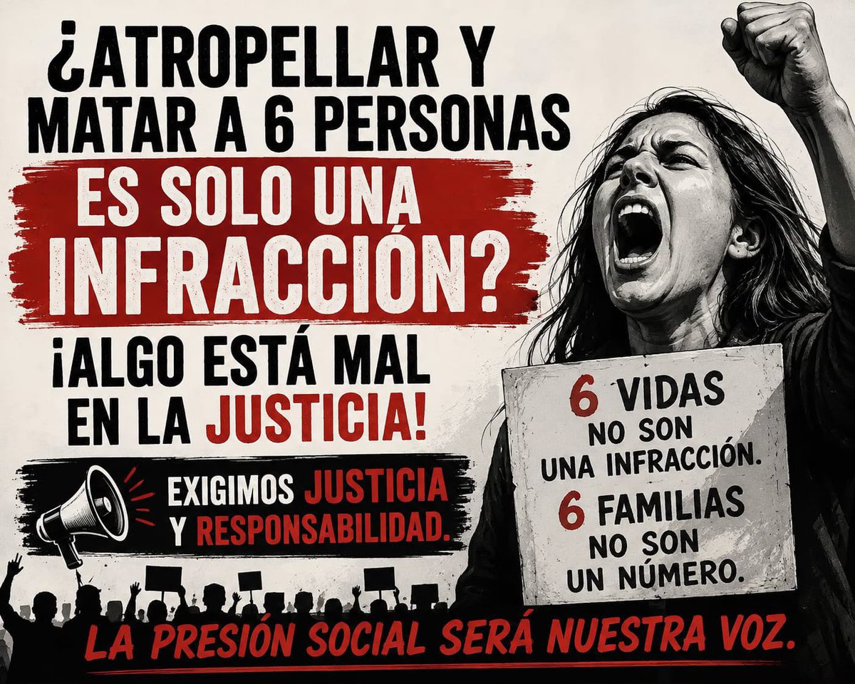 JusticiaFMV's tweet photo. 6 vidas no son una infracción. Son 6 historias, 6 familias y 6 vidas que merecen justicia.

La seguridad vial no puede reducirse a una multa o un número. Exigimos justicia, responsabilidad y medidas que realmente protejan vidas

#Justicia #FeriaCaupolican #JusticiaParaLasVíctimas https://t.co/iHLrTVAb0m