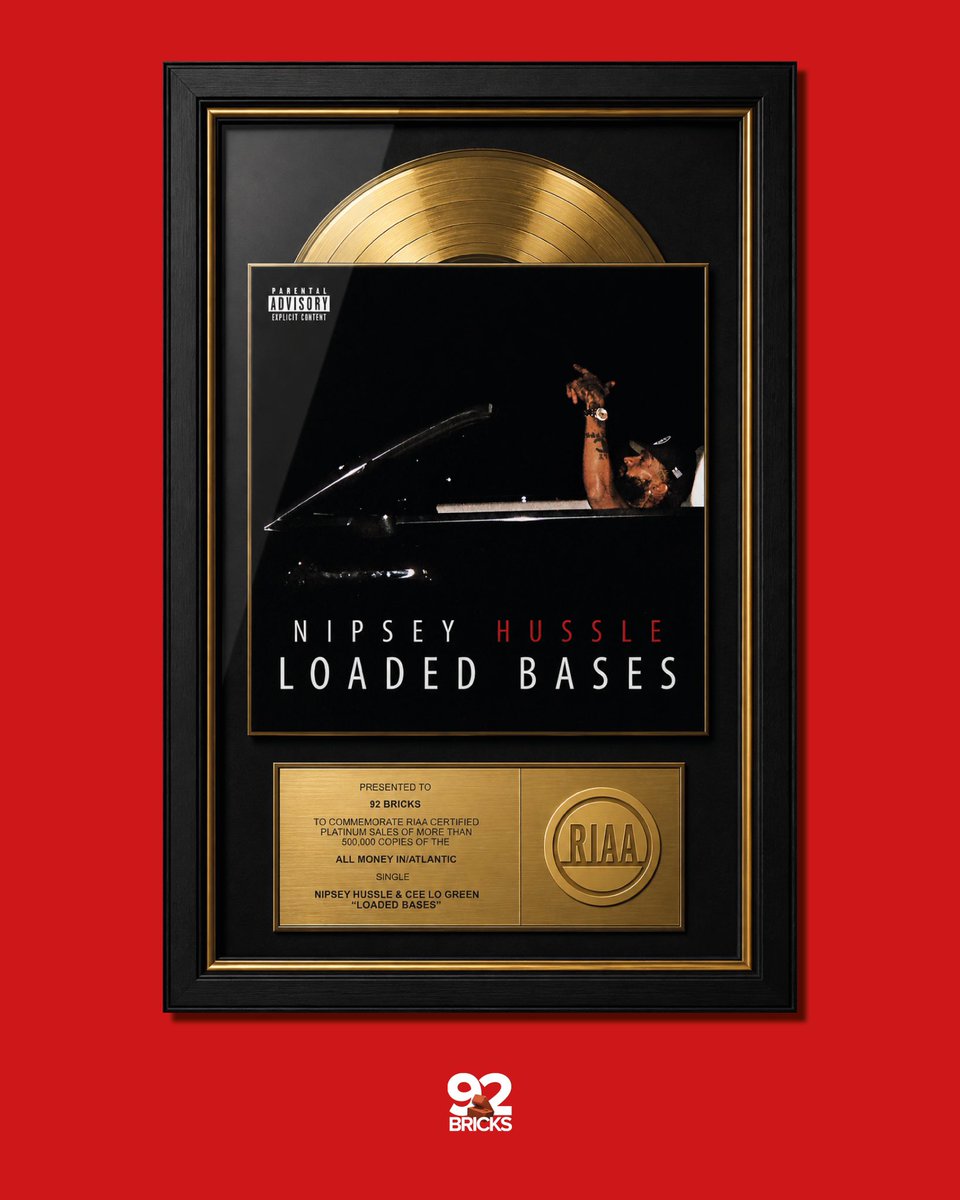 HussleForever's tweet photo. Nipsey just picked up 4 new @RIAA certifications 🏁
“Racks In The Middle” 4x Platinum
“Last Time That I Checc’d” 2x Platinum
“Million While You Young” Gold
“Loaded Bases” Gold
The Marathon Continues 🏁 https://t.co/5VsymZNQUC