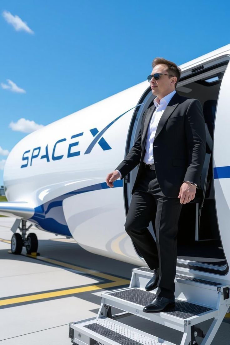 RealTalkX5's tweet photo. If you could step onto this SpaceX jet right now, where would you go first? 🚀

A. Mars 🔴
B. Moon 🌙
C. Around the world 🌍
D. Anywhere beyond Earth 🚀
👇 Pick one! https://t.co/7JnIfayiDe