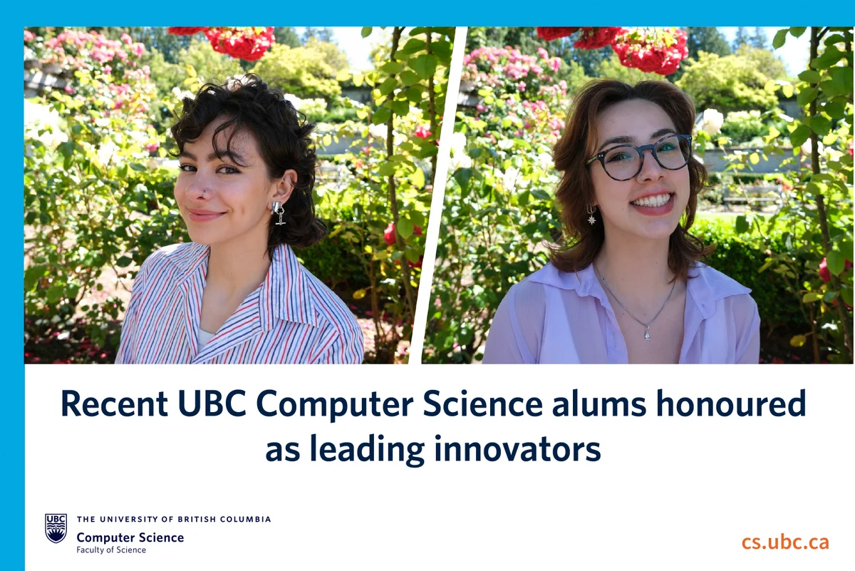 Recent UBC Computer Science alums honoured as leading innovators 