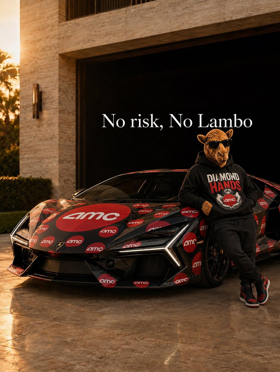 Degen_Life_'s tweet photo. No risk, no Lambo. 😎🏎️

💎 Diamond hands don’t fold under pressure. 💎🙌

#AMC #AMCApes #DiamondHands #DegenLife https://t.co/bNnSqk73V8