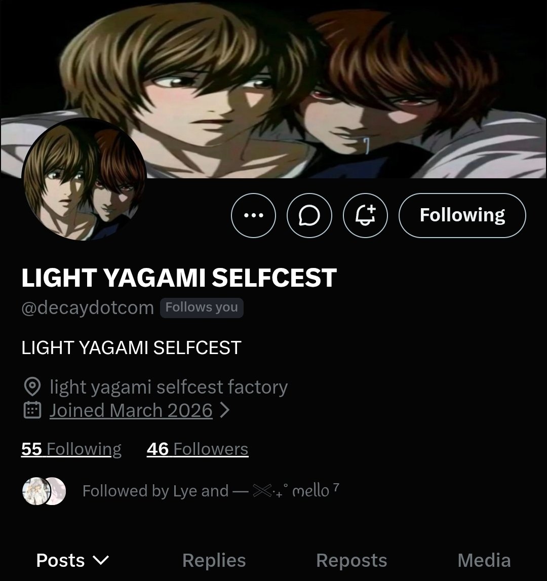 elegiacenby's tweet photo. light yagami selfcest oomf is onto peak woah https://t.co/y6M1TwB13z