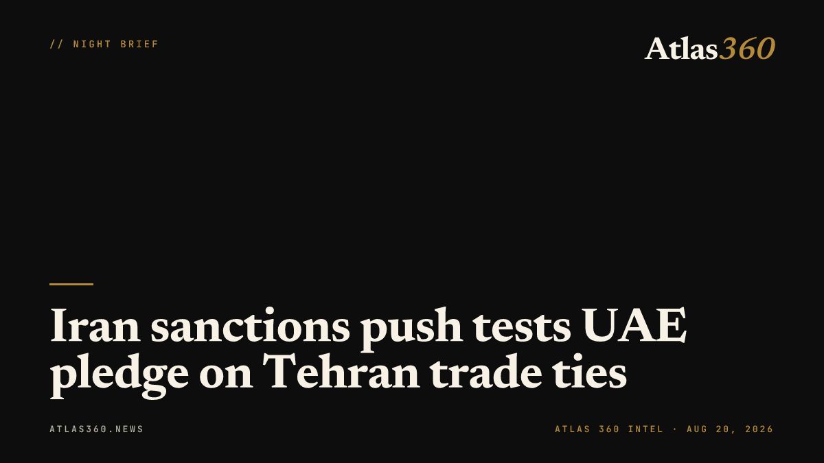 AtlasNewsen's tweet photo. 🚨 BREAKING NEWS: Iran sanctions pressure from President Trump has shifted attention to Dubai, where UAE enforcement promises meet the emirate’s role in Iranian trade.
🔗 https://t.co/geqjfPgIRb
📩 Subscribe: https://t.co/2ZeNJWagCf
#IranSanctions #PresidentTrump #DubaiTrade https://t.co/p79pMvqTfY