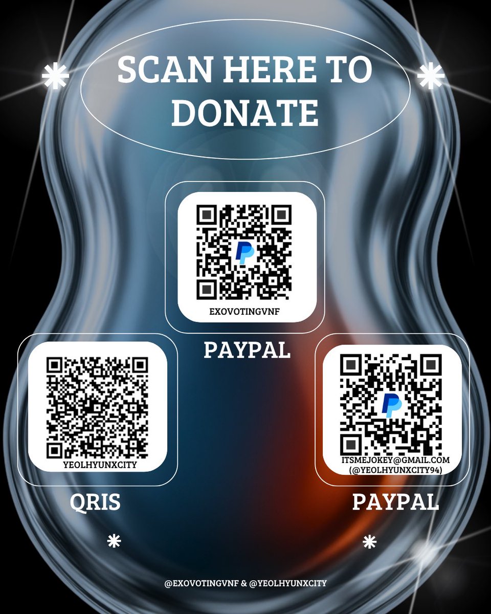 yeolhyunxcity's tweet photo. [DONATION OPEN] 🤍 2026 MMA MELON STREAMING PROJECT FOR EXO 
@yeolhyunxcity @EXOVotingVNF 

Calling all EXOLs! As year end award tracking and voting periods approach, we are launching an urgent fundraising drive to secure Melon 30 Day Streaming Passes, account rentals support for EXO!
Every single stream and vote counts towards boosting EXO’s metrics on the Global-K Chart and securing top spots at MMA. Let's unit and give EXO the results they deserve! 🔥

🎯 TARGET GOAL: $320 USD
🗓 PROJECT DURATION: Open until August 25, 2026

💳 PAYMENT METHODS:
Qris and Paypal

⚠️ IMPORTANT FOR PAYPAL DONORS:
Please add a NOTE with your transfer: "For JMA" or "For Melon Account" so we can categorize your donation accurately

📝 DONATION CONFIRMATION FORM:
[ https://t.co/npDEzwpJ5C ]

Let's pull together, stream 24/7, and back EXO all the way

Every donation, every vote, every effort matters. WE ARE ONE! 🤍

#EXO #엑소