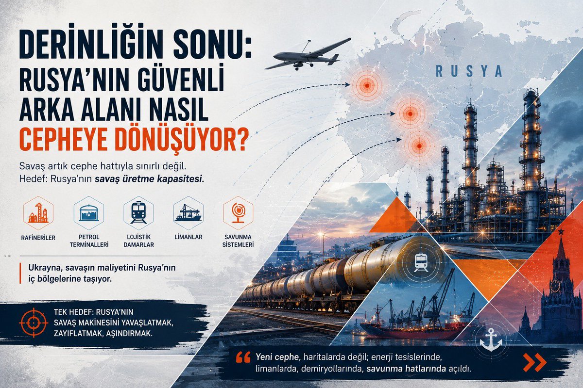 ilyastopsakal's tweet photo. Cephe Geride Başlıyor: Rusya’nın Derinliklerine Taşınan Savaş

Ukrayna savaşı artık cephe çizgisinde kazanılan yahut kaybedilen kilometrelerle sınırlı değil. Mücadelenin ağırlık merkezi giderek Rusya’nın stratejik derinliğine; enerji tesislerine, lojistik damarlarına, limanlarına ve savaş ekonomisini ayakta tutan altyapı ağına yöneliyor. Tataristan’daki TANECO rafinerisi ile Krasnodar’daki Tamanneftegaz terminaline yönelik saldırılar, münferit hadiselerden çok daha geniş bir harekât anlayışının parçalarıdır. Kiev, cephede Rus ordusunu durdurmanın maliyeti arttıkça savaşın bedelini Rusya’nın iç bölgelerine taşımaya yöneliyor. Rafineriler, petrol terminalleri, demiryolu kavşakları ve limanlar artık Rus savaş makinesinin ekonomik ve askerî dolaşımını sağlayan ana damarlar olarak hedef alınıyor.

TANECO’nun kısa aralıklarla yeniden vurulması ayrıca dikkat çekicidir. Kiev yalnızca Rusya’nın derinliklerine ulaşabildiğini değil, aynı hedefe tekrar dönebildiğini ve savunma sistemini sürekli sınayabildiğini göstermeye çalışıyor. Rusya’nın tarih boyunca en büyük stratejik sermayelerinden biri coğrafi derinliğiydi. Mesafe ve genişlik, Rus askerî düşüncesinde doğal bir savunma unsuru işlevi gördü. Uzun menzilli insansız sistemler ise bu avantajın değerini aşındırıyor. Moskova artık cephe hattının yanında binlerce kilometreye yayılan enerji merkezlerini, mühimmat tesislerini, hava üslerini ve ulaştırma ağlarını da korumak zorunda. Savunma mimarisi genişledikçe kaynaklar bölünüyor, hava savunması seyreltiliyor ve güvenli arka alan daralıyor.

Ukrayna’nın amacı Rusya ile arasındaki konvansiyonel güç farkını yalnız cephede dengelemek değil; Moskova’nın savaş üretme kapasitesini daha pahalı ve daha kırılgan hale getirmektir. Enerji altyapısına yönelik saldırıları yalnız ekonomik zarar olarak okumak eksik kalır. Yakıt üretimi, depolama, sevkiyat ve ihracat zincirindeki her aksama, savaş ekonomisinin ritmini bozmaya yönelik daha geniş bir aşındırma siyasetinin parçasıdır. Rusya’nın üretim ve onarım kapasitesi kısa vadeli bir çöküş ihtimalini sınırlandırsa da esas belirleyici unsur, tekil saldırılardan çok zaman içinde biriken maliyet, savunma yükü ve sürekli teyakkuz hâlidir. Karadeniz hattındaki limanlar ve enerji terminalleri de artık tali değil, doğrudan stratejik düğüm noktalarıdır.

Donetsk, Zaporijya ve Harkiv hatları önemini korusa da savaşın yeni sahalarından biri artık Rusya’nın ekonomik ve stratejik hinterlandıdır. Rusya’nın savaşma iradesi tarihin farklı dönemlerinde defalarca sınanmış; bu sınamaların sonuçları yalnız Rusya’yı değil, Avrupa’yı ve dünya sistemini de etkilemiştir. Savaşın coğrafi ve stratejik olarak derinleşmesi, kırılgan kuşakları yeniden hareketlendirme riski taşıyor. Karadeniz ve Doğu Avrupa’daki ateşin Hazar’a, oradan Orta Doğu ve Doğu Akdeniz’e uzanması ihtimal dışı değildir.

Savaş başladıktan sonra geri dönüş yolları daralır; diplomasinin asıl kudreti ise savaşı sona erdirmekten önce onun yayılmasını engelleyebilmesindedir. Bloklar arasındaki geçişkenlik, açık diyalog kanalları ve karşılıklı çıkar alanları bu yüzden her zamankinden daha hayatidir. Sayın Genel Başkanımız Dr. Devlet Bahçeli’nin yıllardır işaret ettiği merkez ülke anlayışı da burada anlam kazanıyor. Türkiye; Batı ile Doğu, Karadeniz ile Hazar, Avrupa ile Asya arasında siyasî ve stratejik temas kurabilecek devlet aklına ve tarihî tecrübeye sahiptir. Yeni dönemin ihtiyacı daha fazla cephe değil; cepheler arasında konuşabilen ve çatışmanın yeni coğrafyalara taşınmasını önleyebilen merkez ülkelerdir.