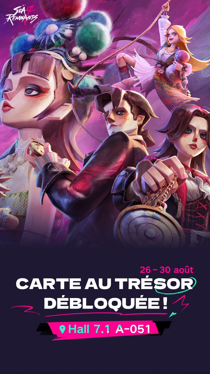 seaofremnantsfr's tweet photo. 🐹 Terre en vue — c’est Cologne ! Sea of Remnants débarque à la @gamescom !

Jouez à la démo, repartez avec des goodies gratuits — notamment des badges de l’équipage, des barrettes Hamster God et l’ÉNORME sac Hamster God — et participez à notre concours pour tenter de gagner une NVIDIA GeForce RTX 5080.

Et ne manquez pas notre présence lors de la soirée d’ouverture de la gamescom, le 25 août. Nous vous préparons quelque chose… 👀

#SeaofRemnants #Gamescom2026