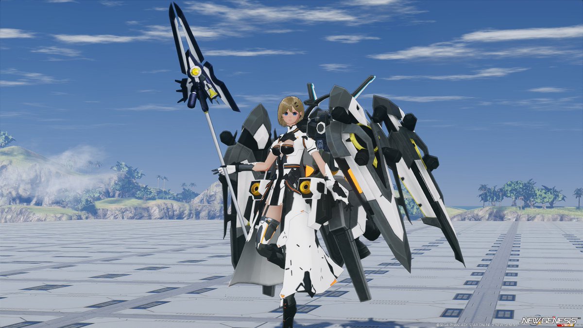 Rumble_Sword's tweet photo. CWディフェンサーなのは仕様 がやっと買えたので早速、換装。

Assault fairy Ⅵ -Defenser ver.2- (直線番長6)

うん、見た目は正に魔砲少女！(笑)
コスト3なので4枚に増やしたり別のメカアクセ追加したり…まだ改修の余地ありで弄るの楽しいですｗ
#PSO2NGS #PSO2 https://t.co/OZ8iJ5tnhW