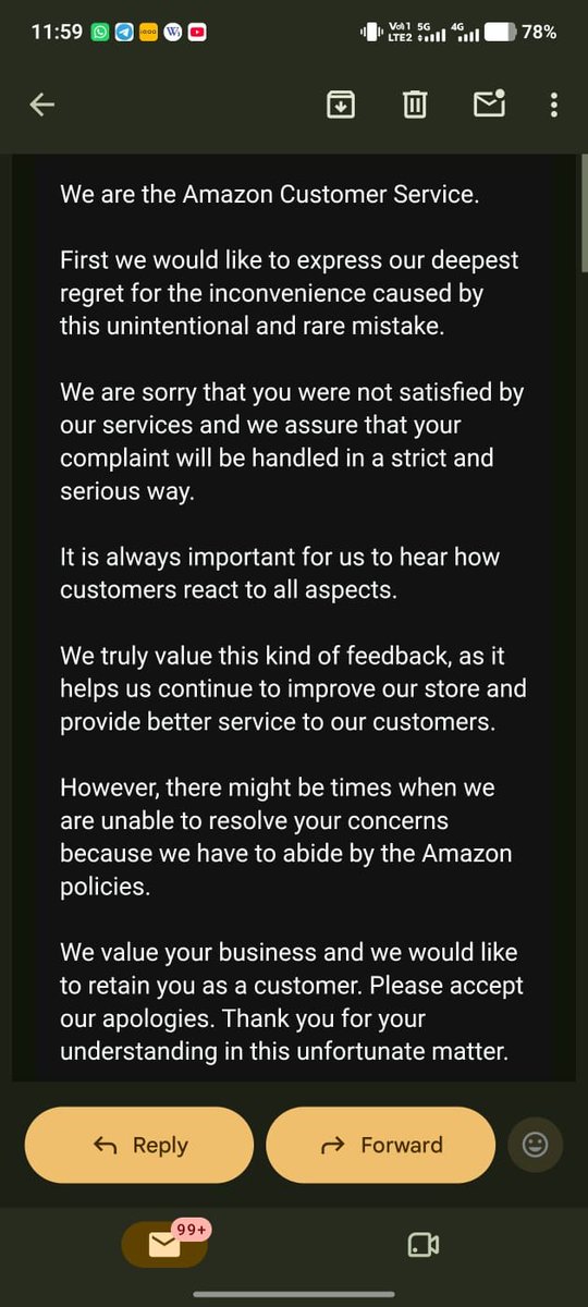 krcsumit's tweet photo. @AmazonHelp Your delivery executive came to deliver an order to my neighbor's flat (No. 1105), but came down two floors and stole footwear/slippers from outside my flat (No. 904). When my neighbor raised a complaint, your response received is attached below.
​What kind of resolution is this? https://t.co/lKslMiU5HB