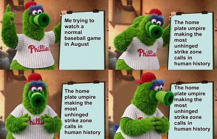 iamjasonlevin's tweet photo. > be me
> grow up in Philly suburbs 
> apply to marketing internship at the @Phillies in high school
> get rejected
> raise $3M to build an AI meme software
> build AI workflow that looks at daily sports games and makes contextual memes and content
> swap the Phanatic into unhinged memes
> put the Phillies hats on memes
> it knows the inside jokes and recent scores
> can afford diamond club seats now (don't need internship)
> take the boys out to the ballgame
> stretch during the 7th inning
> eat cheesesteaks with the boys
> profit????