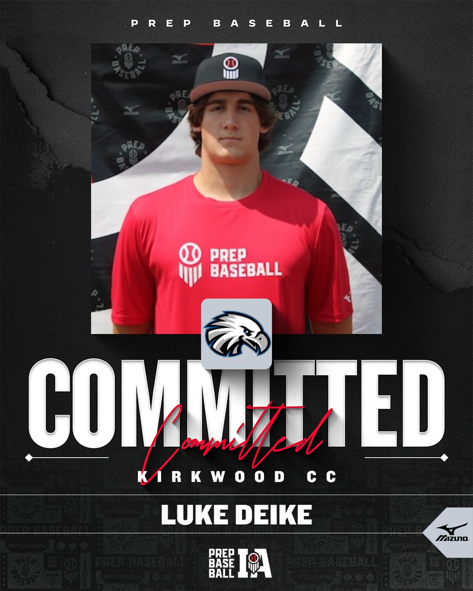 PrepBaseballIA's tweet photo. 🎓𝐂𝐨𝐦𝐦𝐢𝐭𝐦𝐞𝐧𝐭 𝐖𝐚𝐭𝐜𝐡🎓

Luke Deike (2027, RHP/1B, Solon) commits to the Kirkwood Community College.

👤 : https://t.co/070TExcpFt

  @KCC_BSB  X @LukeDeike3135 https://t.co/YPiWPWmZW7