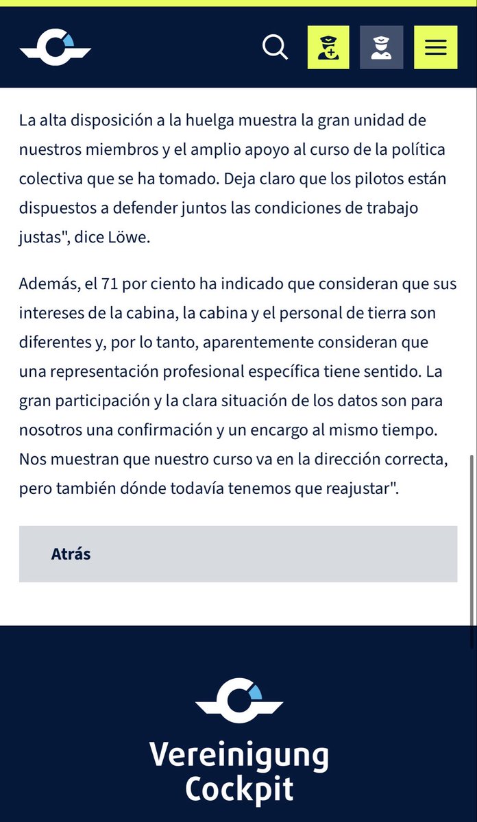 GaboAir's tweet photo. Grupo Lufthansa:
Solo uno de cada cuatro pilotos recomendaría su profesión, mientras que dos tercios la desaconsejan.

Resumen de motivos:

Falta de aprecio y de confianza y trato irrespetuoso por parte de la dirección del Grupo.

Salarios y condiciones de trabajo.
Pensiones.

Fuente: encuesta entre pilotos del Grupo Lufthansa, según artículo publicado hoy por Vereinigung Cockpit. ➡️