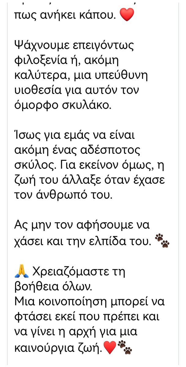 Christinalirou2's tweet photo. ‼️🆘‼️🆘‼️🆘‼️🆘‼️
Ναύπακτος
Πέθανε ο κηδεμόνας του κ τριγυριζει έρημος κ μόνος στο χωριο. Κοιτάξτε αυτό το πλάσμα πόσο θλιμμένο είναι. Κοινοποιούμε παιδιά μήπως βρεθεί οικογένεια που θα το αγκαλιάσει κ να νιώσει ότι ανήκει κάπου. Πάμε να του βρούμε ένα σπιτικό. 🏡🐕❤️✌️✌️✌️ https://t.co/UxgHl06wpw