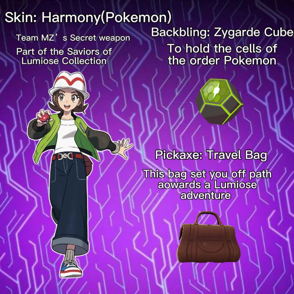 Farraday72's tweet photo. Team MZ had saved Darkrai from rogue mega evolution. But just as Harmony was about to capture it, the instability of Hyperspace opened a rift that sent the 4 across the Omniverse into the Shattered Coast. Here’s a Fortnite concept just in time for the new season of gaming legends https://t.co/Shrexwv60l