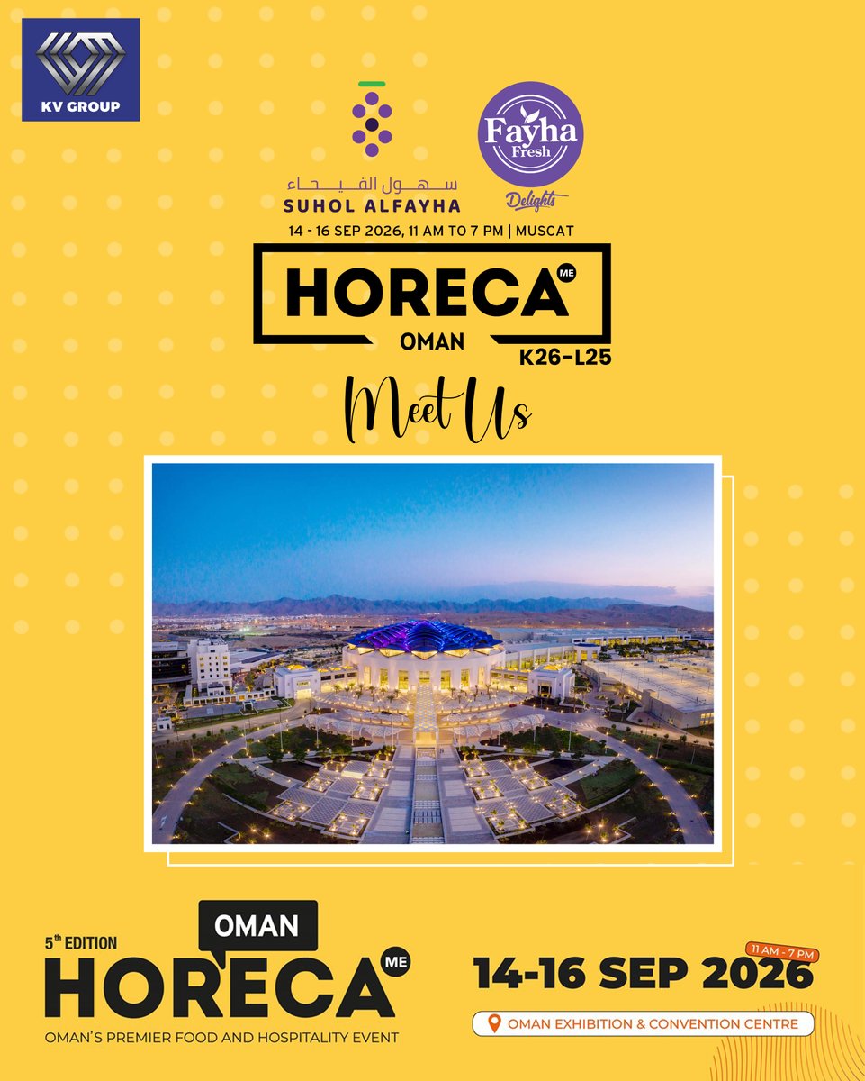 Horecaoman's tweet photo. We are proud to have KV Group as a valued partner of the Mocktail Competition at HORECA Oman 2026. Together, we are celebrating innovation, creativity and craftsmanship, as talented mixologists push the boundaries of alcohol-free beverage creation. From bold flavors to stunning presentations, this competition showcases the art of mixology at its finest.

Thank you for supporting the next generation of beverage professionals and helping elevate the mocktail experience in Oman.

Click the link in the bio to get your badge and start planning your visit.

📅 14 – 16 September
🕛 11 AM – 7 PM
📍 Oman Exhibition and Convention Centre – Muscat