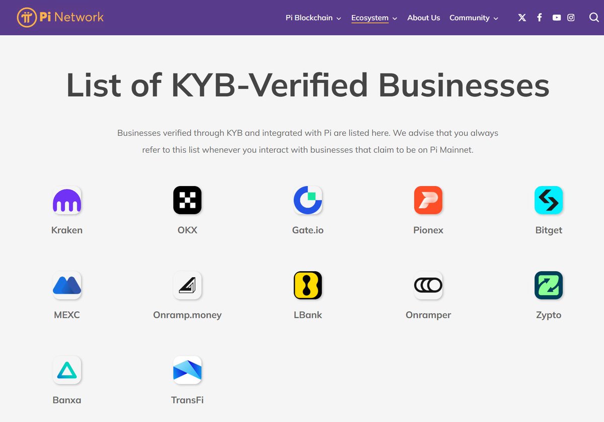 PiNewsMedia's tweet photo. LATEST: Pi KYB Update — PayPal Has Not Been Added Yet

Despite recent reports suggesting PayPal may support $PI through its “Pay with Crypto” program, PayPal is not currently listed as a KYB-verified business on Pi Network.

Unlike verified platforms such as OKX and MEXC, PayPal has not yet been officially confirmed as a Pi ecosystem partner.

For now, the PayPal–Pi connection remains unconfirmed.