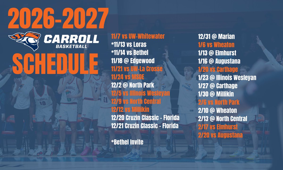 Pio_CarrollMBB's tweet photo. 🚨2026-2027 Schedule🚨

See you all in Van Male!! #DIRT

🔗: https://t.co/CmuVOsWuBu https://t.co/367luJyxCf