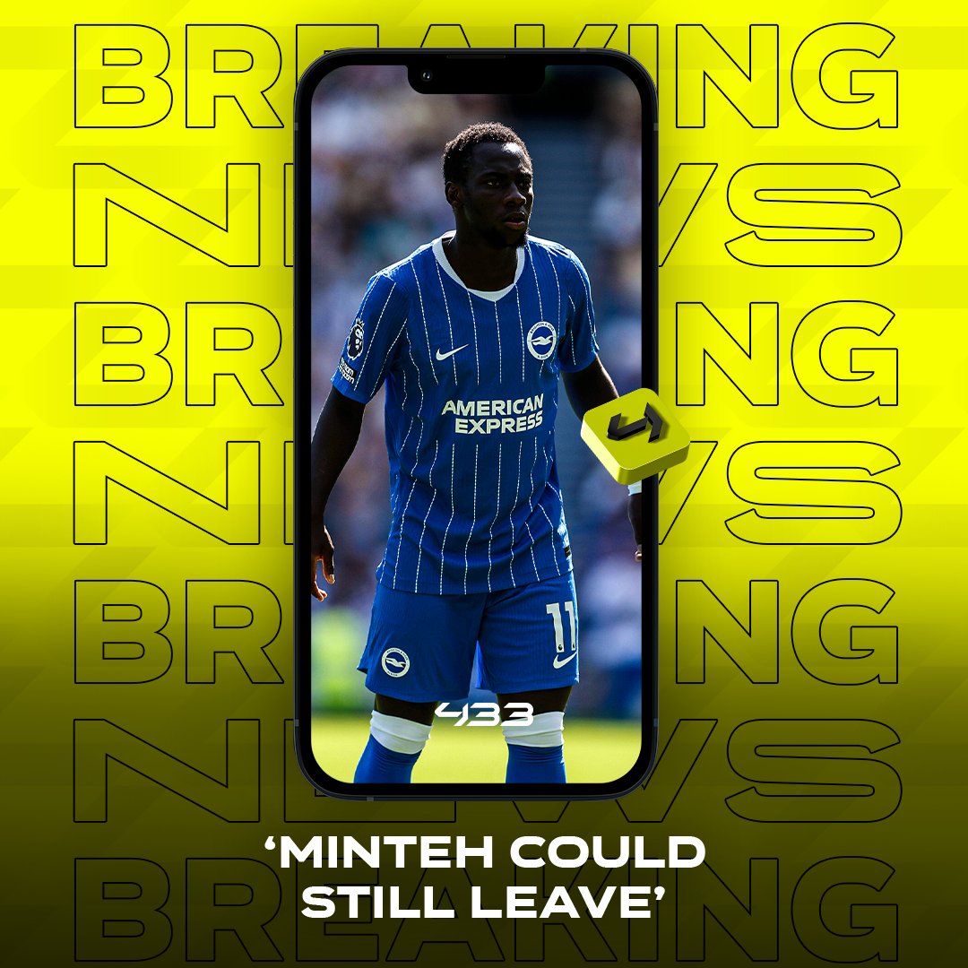 433's tweet photo. 🚨 'First bid for Minteh rejected' 🙅‍♂️

Full article here:  
https://t.co/m4xlGHOuJq

Get the football you love.  
Get the 433 App. https://t.co/aOGWWl4JkX