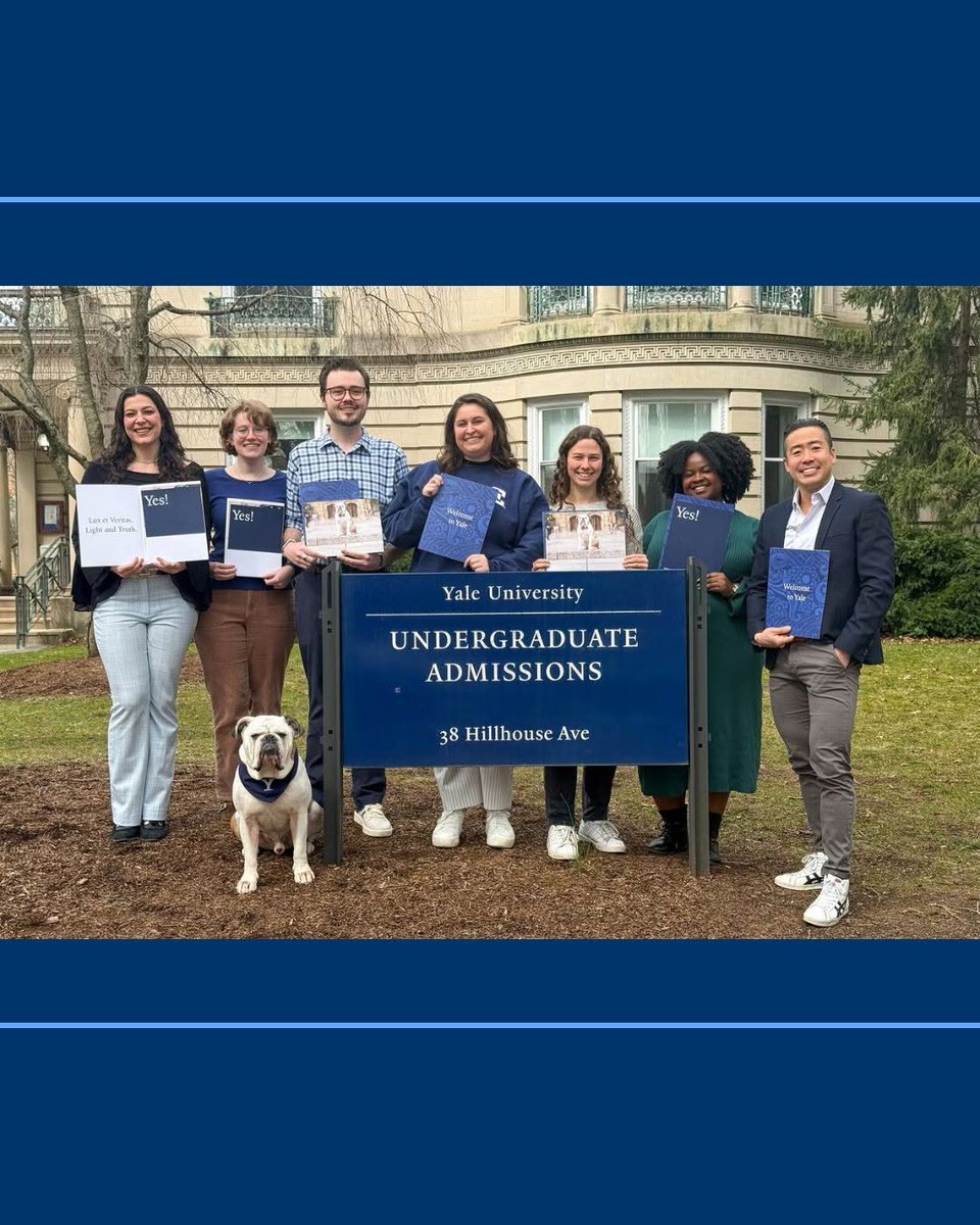 myraHisavageIv's tweet photo. A new class is coming together at Yale.

Yale’s Office of Undergraduate Admissions has completed its review of first-year applicants, offering admission to 2,328 students. An additional 37 students who chose to postpone their matriculation will also ... https://t.co/AvsAVYYjuM