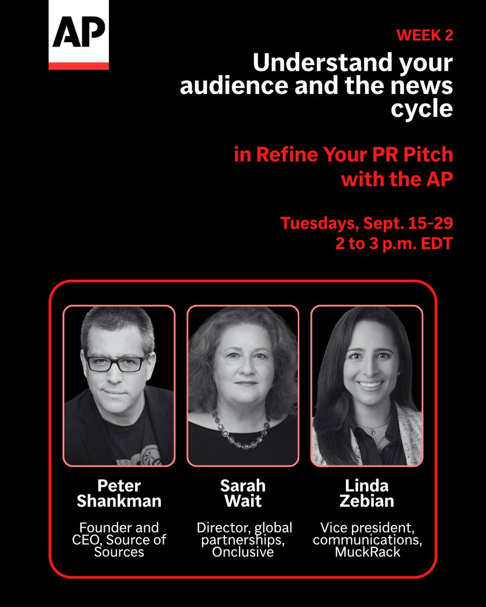 APStylebook's tweet photo. What AP style questions come up the most in your public relations writing? What questions do you have about what journalists need from you?

Refine Your Pitch with the AP starts in about a month and you won't want to miss this opportunity to polish your PR skills.
https://t.co/4hj0mlda4W