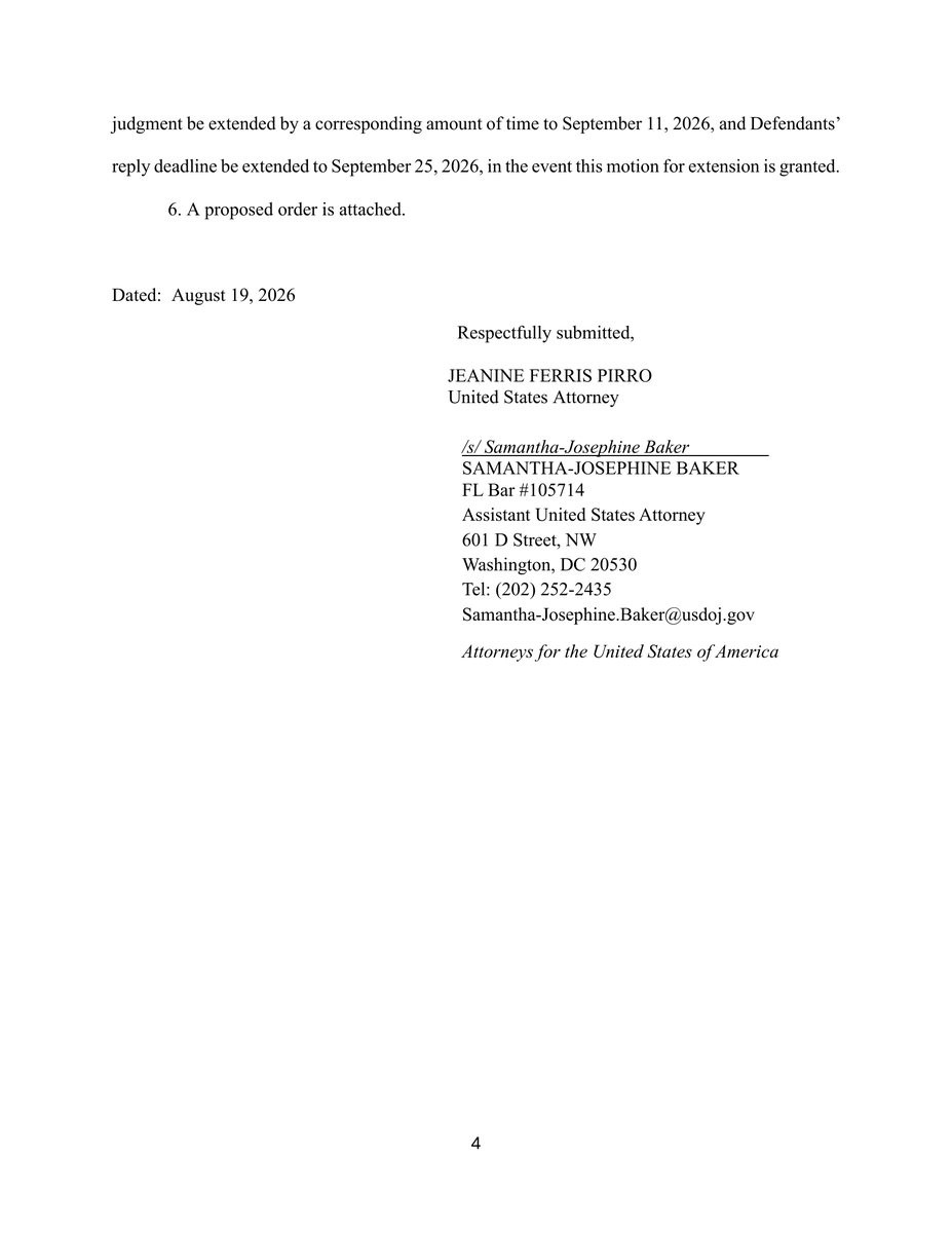 batten_von's tweet photo. Breaking News: Things are moving much faster than under the @TheJusticeDept  (DOJ) under President @JoeBiden. U.S. Attorney Jeanine Pirro (@USAttyPirro) again asked Judge Beryl Howell yesterday for more time. This is not simply an effort to stonewall. The government says it is dealing with very sensitive information. In our opinion, we believe this may mean that President Tinubu was caught and made a deal with the U.S. government, which would explain why funds were seized from his accounts but he was not criminally prosecuted.

Per U.S. Attorney Jeanine Pirro’s new emergency request, the @FBI, @DEAHQ, and U.S. Attorney’s Office are still working internally to prepare their explanation for Judge Howell, and some of what they want to tell the judge is so sensitive that they are asking to share it with her privately. The government says two declarations require what is called “ex parte in camera review”. This means they want Judge Howell to review them privately. The government says it needs additional time to complete its work and has now asked the court to move its deadline from August 21 to August 28.

This is a major development in the fight to uncover the DOJ, FBI, and DEA records concerning drug-trafficking allegations involving Nigerian President Bola #Tinubu (@officialABAT). After more than three years, the American and Nigerian people deserve to know what is in these files. We appreciate the work being done by U.S. Attorney #Pirro, the FBI, DEA, and @TheJusticeDept under President @realDonaldTrump.

In our opinion, what we will continue to tell the @realDonaldTrump Administration and Congress is this: deal or no deal, for the integrity of the United States and President Trump, especially after Venezuela, release the documents. The United States and the #Republican Party do not need another Epstein scandal.

@JDVance @SecRubio @SusieWiles47 @HouseForeignGOP @HouseForeign @SFRCdems
@StateDept @AsstSecStateAF @SenateForeign
@SenTedCruz @RepBrianMast @SusieWiles
@RepGregSteube @RepJames @Jim_Jordan
@RepRaskin @FBIDirectorKash @ChuckGrassley
@SenatorDurbin @HouseJudiciary
@JudiciaryGOP @FoxNews @washingtonpost
@joerogan @joeroganhq @seanhannity
@IngrahamAngle @chicagotribune @AGToddRokita
@GovBraun @tmhuston @INHouseGOP @indgop
@SOSDiegoMorales @indystar @JudgeJeanine @GOP  @Republicans
