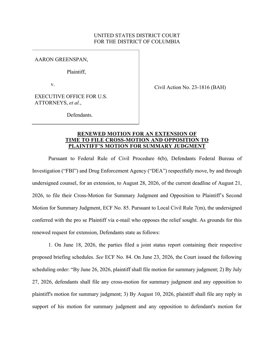 batten_von's tweet photo. Breaking News: Things are moving much faster than under the @TheJusticeDept  (DOJ) under President @JoeBiden. U.S. Attorney Jeanine Pirro (@USAttyPirro) again asked Judge Beryl Howell yesterday for more time. This is not simply an effort to stonewall. The government says it is dealing with very sensitive information. In our opinion, we believe this may mean that President Tinubu was caught and made a deal with the U.S. government, which would explain why funds were seized from his accounts but he was not criminally prosecuted.

Per U.S. Attorney Jeanine Pirro’s new emergency request, the @FBI, @DEAHQ, and U.S. Attorney’s Office are still working internally to prepare their explanation for Judge Howell, and some of what they want to tell the judge is so sensitive that they are asking to share it with her privately. The government says two declarations require what is called “ex parte in camera review”. This means they want Judge Howell to review them privately. The government says it needs additional time to complete its work and has now asked the court to move its deadline from August 21 to August 28.

This is a major development in the fight to uncover the DOJ, FBI, and DEA records concerning drug-trafficking allegations involving Nigerian President Bola #Tinubu (@officialABAT). After more than three years, the American and Nigerian people deserve to know what is in these files. We appreciate the work being done by U.S. Attorney #Pirro, the FBI, DEA, and @TheJusticeDept under President @realDonaldTrump.

In our opinion, what we will continue to tell the @realDonaldTrump Administration and Congress is this: deal or no deal, for the integrity of the United States and President Trump, especially after Venezuela, release the documents. The United States and the #Republican Party do not need another Epstein scandal.

@JDVance @SecRubio @SusieWiles47 @HouseForeignGOP @HouseForeign @SFRCdems
@StateDept @AsstSecStateAF @SenateForeign
@SenTedCruz @RepBrianMast @SusieWiles
@RepGregSteube @RepJames @Jim_Jordan
@RepRaskin @FBIDirectorKash @ChuckGrassley
@SenatorDurbin @HouseJudiciary
@JudiciaryGOP @FoxNews @washingtonpost
@joerogan @joeroganhq @seanhannity
@IngrahamAngle @chicagotribune @AGToddRokita
@GovBraun @tmhuston @INHouseGOP @indgop
@SOSDiegoMorales @indystar @JudgeJeanine @GOP  @Republicans