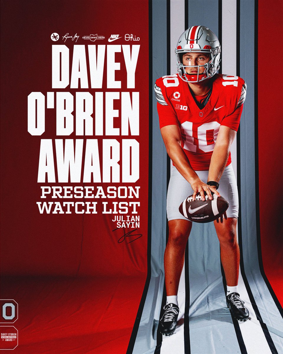 OhioStateFB's tweet photo. Sayin season loading…⏳

Davey O’Brien Award preseason watch list. https://t.co/CAQoUZkDwC